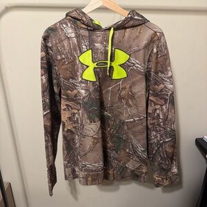 Under Armour Green Camo Jacket with Bright Yellow Trim